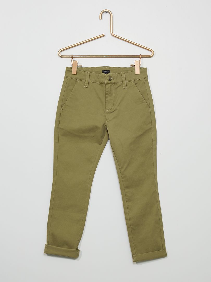 Pantalon chino Vert clair - Kiabi