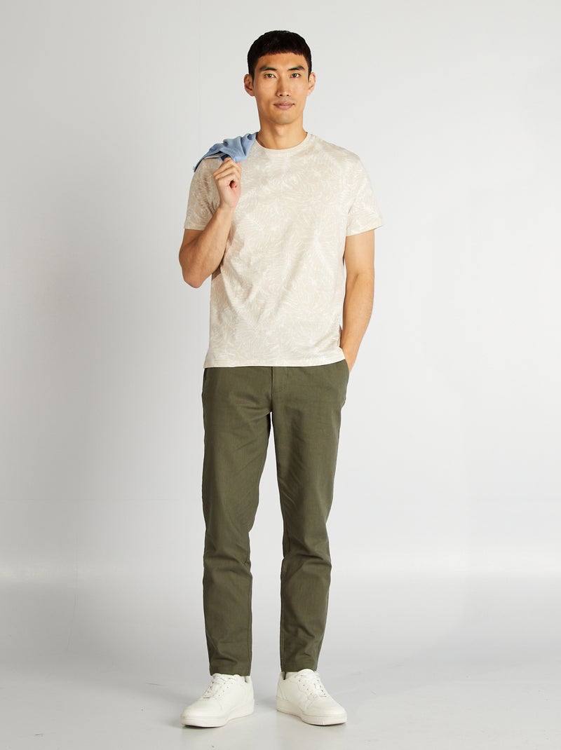 Pantalon chino Vert - Kiabi