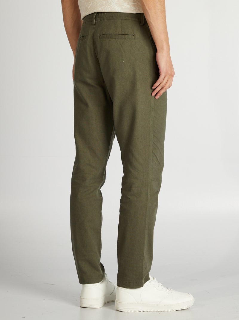 Pantalon chino Vert - Kiabi