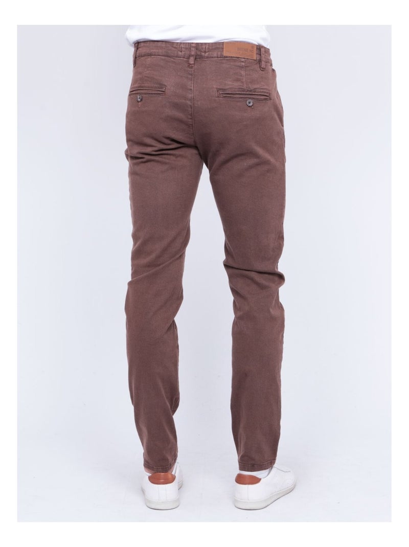 Pantalon chino VODELY Marron - Kiabi