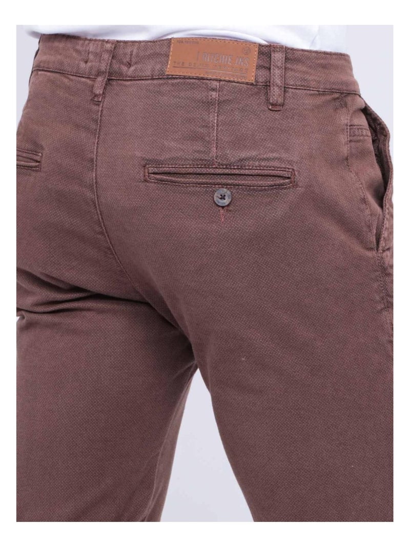 Pantalon chino VODELY Marron - Kiabi