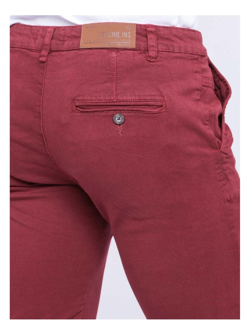 Pantalon chino VODELY Rouge - Kiabi