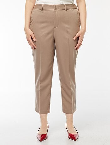 Pantalon cigarette avec ouverture par crochet et zippée