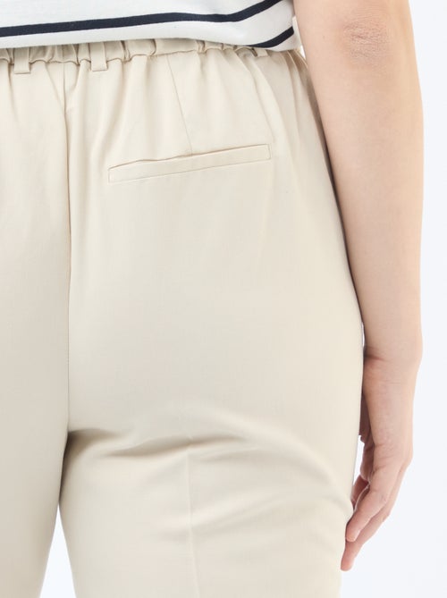 Pantalon cigarette avec ouverture par crochet et zippée - Kiabi