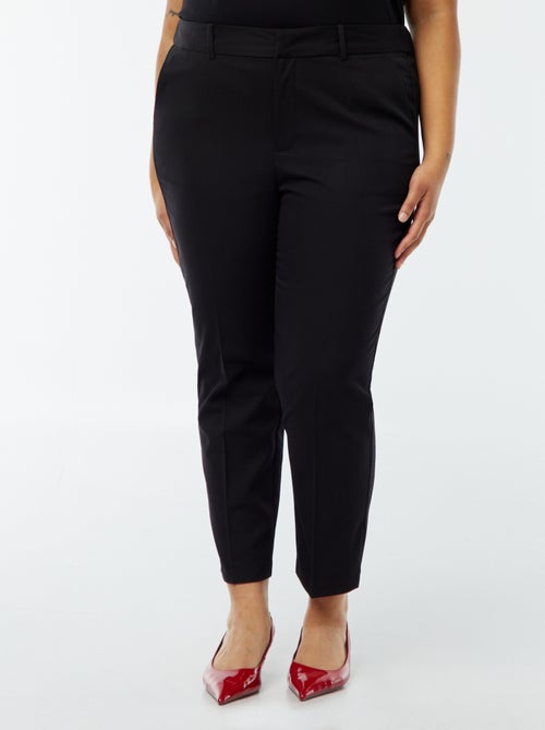 Pantalon cigarette avec ouverture par crochet et zippée - Kiabi