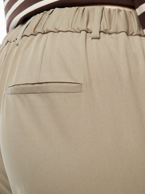 Pantalon cigarette avec ouverture par crochet et zippée - Kiabi