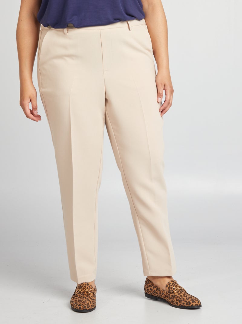Pantalon cigarette Beige - Kiabi