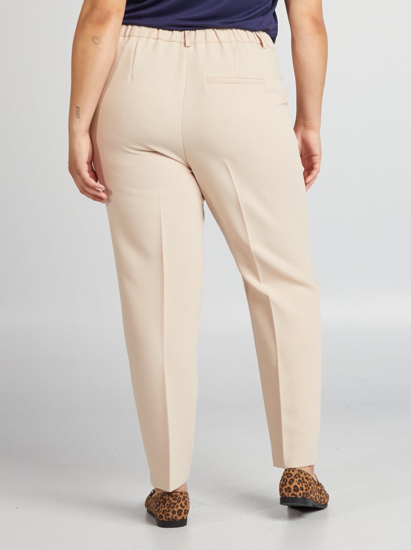 Pantalon cigarette Beige - Kiabi