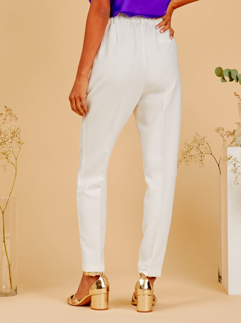Pantalon cigarette Blanc cassé - Kiabi