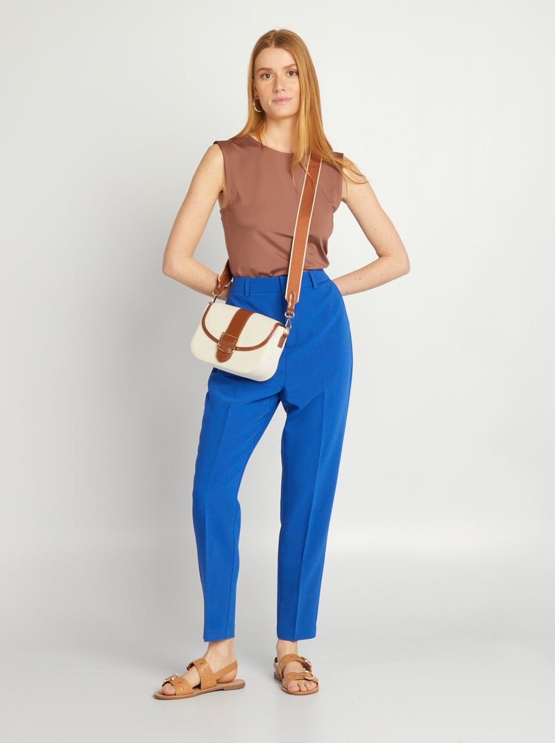 Pantalon cigarette Bleu électrique - Kiabi