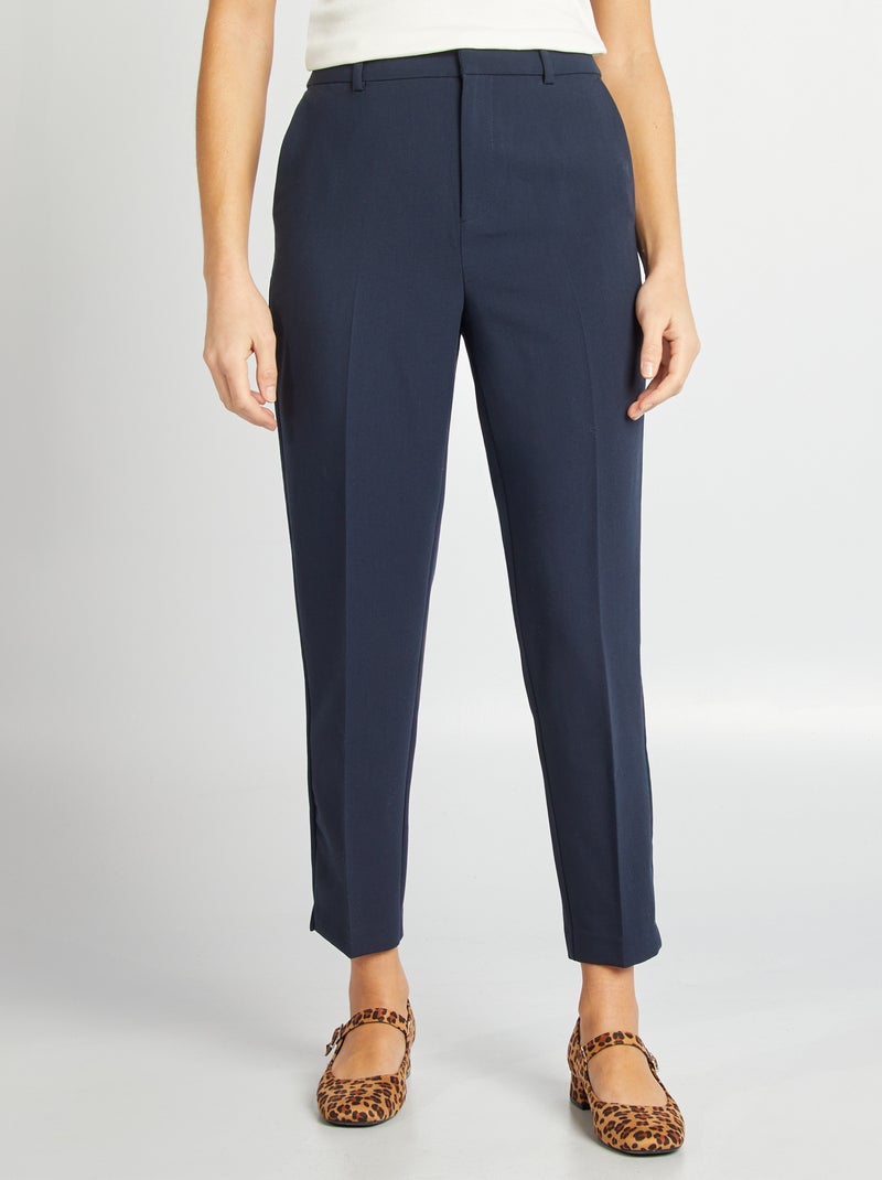 Pantalon cigarette Bleu marine - Kiabi