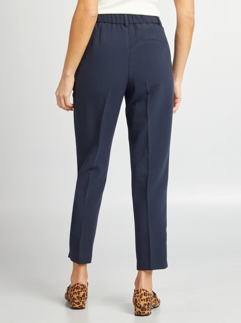Pantalon cigarette Bleu marine - Kiabi