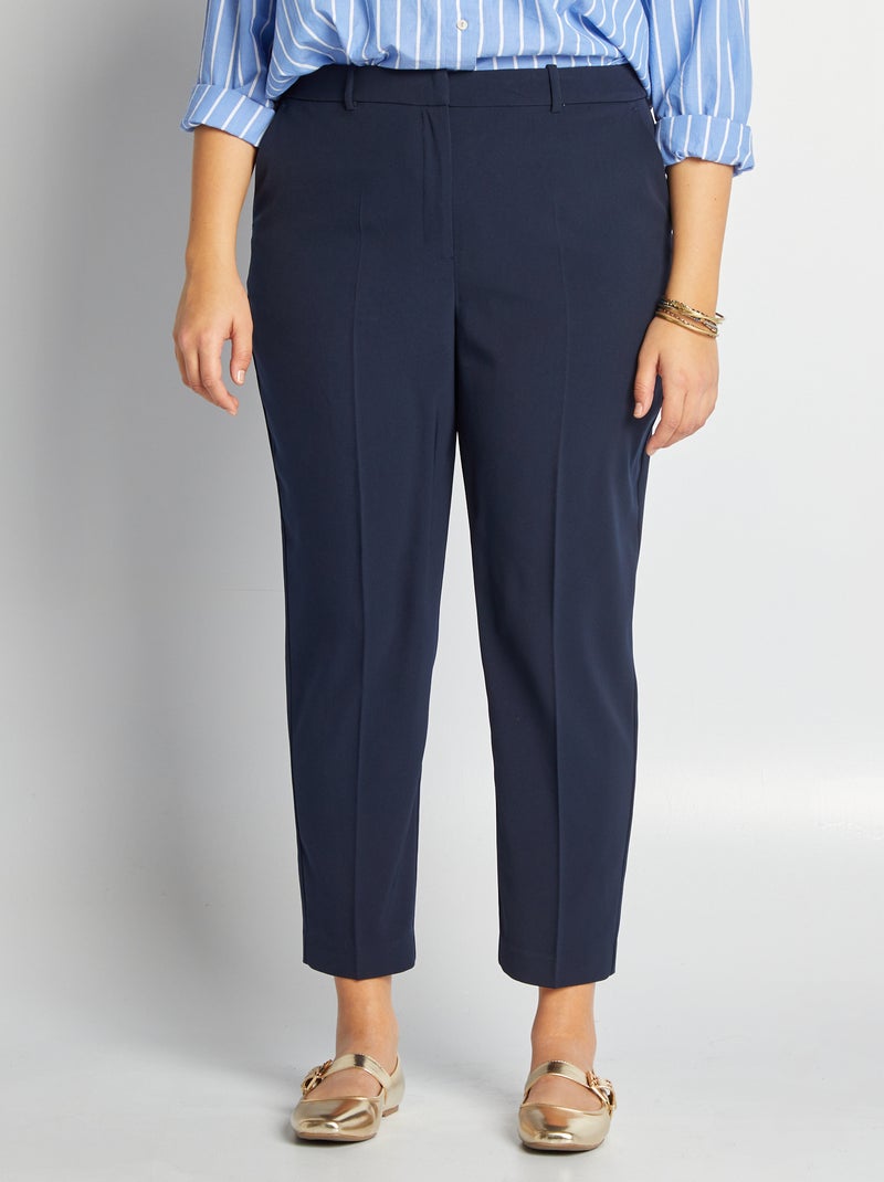 Pantalon cigarette Bleu marine - Kiabi