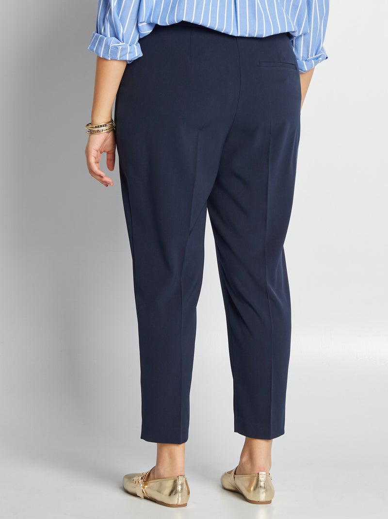 Pantalon cigarette Bleu marine - Kiabi