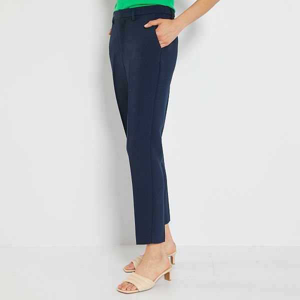 Pantalon cigarette femme - bleu marine - Kiabi - 15,00€