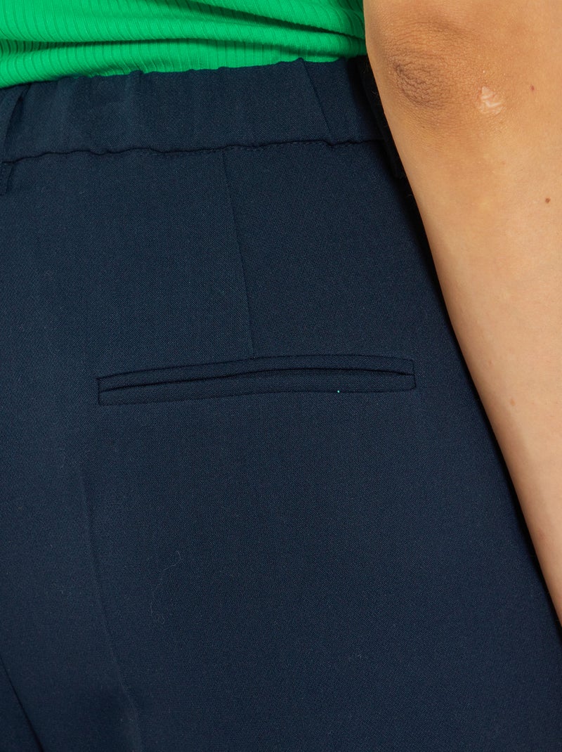 Pantalon cigarette bleu marine - Kiabi