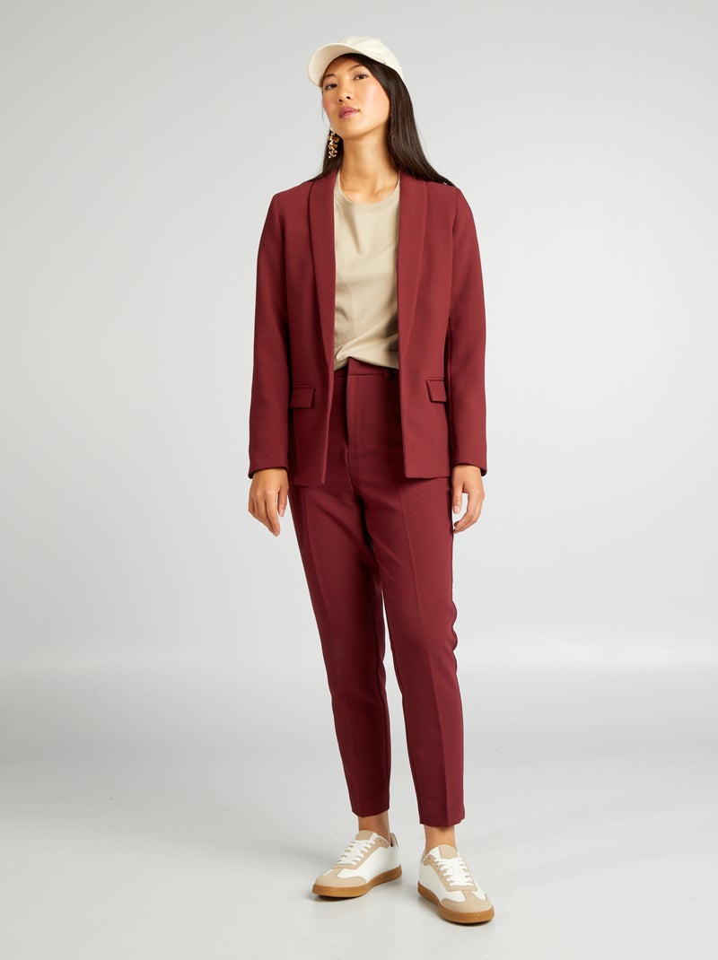 Pantalon cigarette Bordeaux - Kiabi
