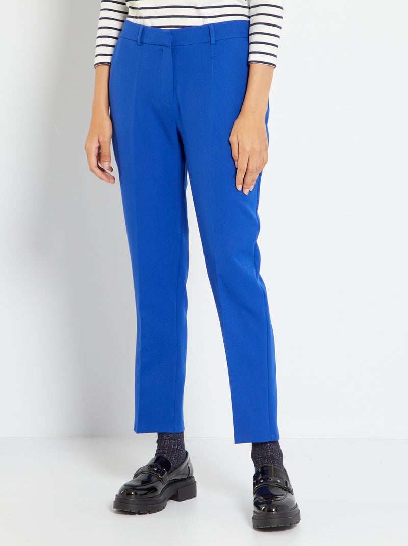 Pantalon cigarette droit bleu - Kiabi
