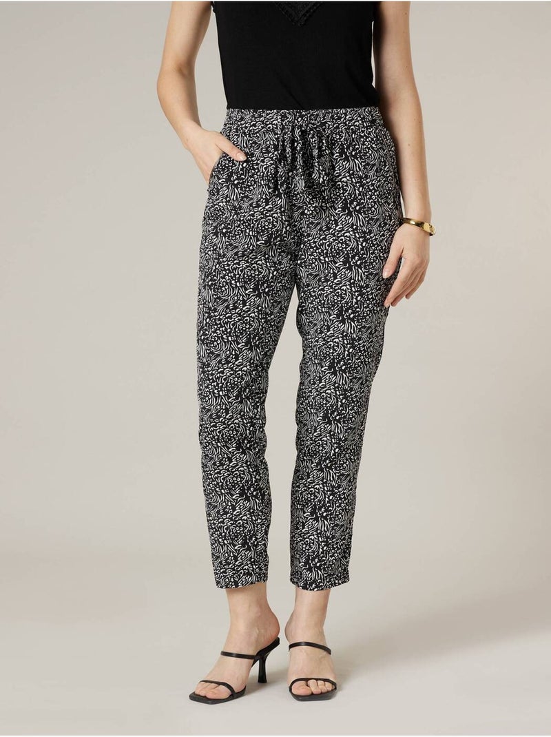 Pantalon cigarette femme 'Deeluxe' Noir - Kiabi