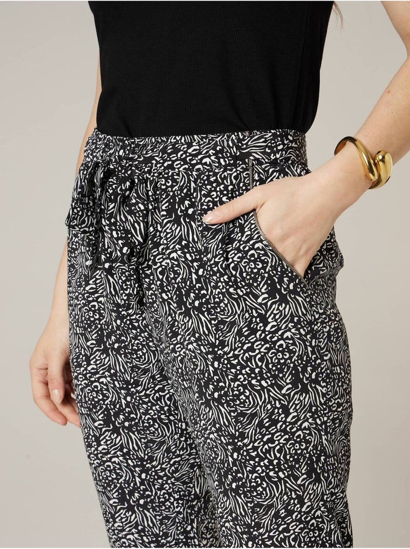 Pantalon cigarette femme 'Deeluxe' Noir - Kiabi