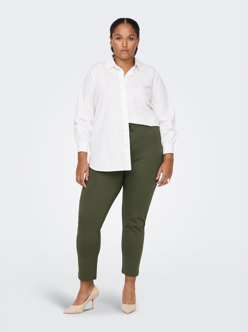 Pantalon cigarette Kaki - Kiabi