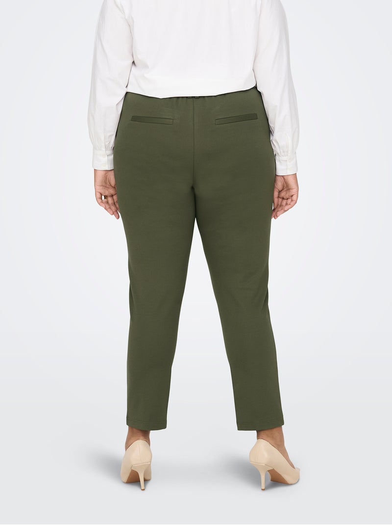 Pantalon cigarette Kaki - Kiabi