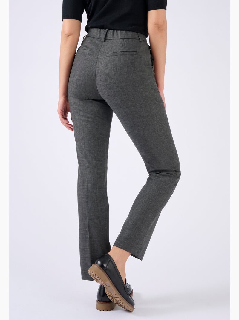 Pantalon cigarette mélange laine - Damart Gris - Kiabi
