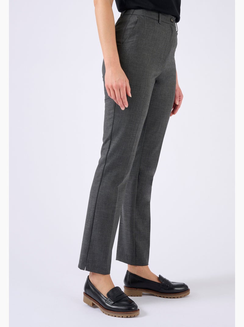 Pantalon cigarette mélange laine - Damart Gris - Kiabi