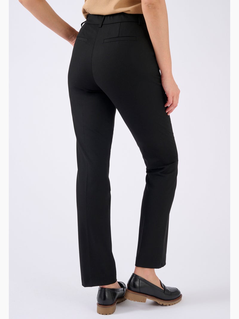 Pantalon cigarette mélange laine - Damart Noir - Kiabi