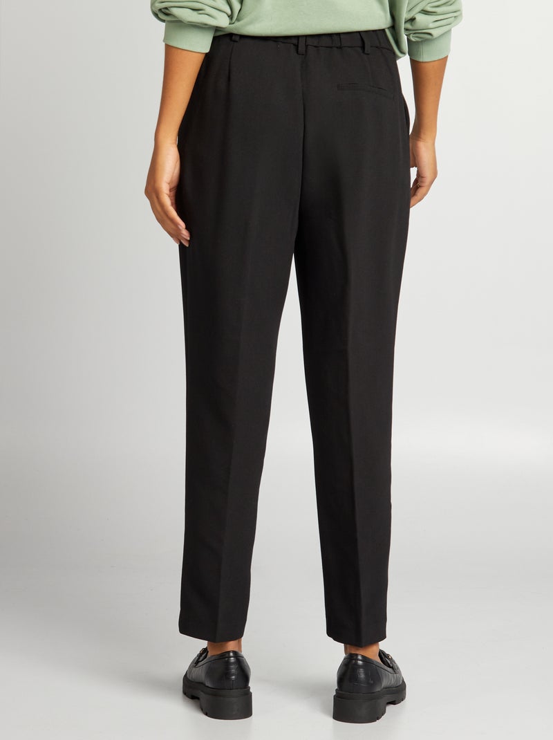Pantalon cigarette noir - Kiabi