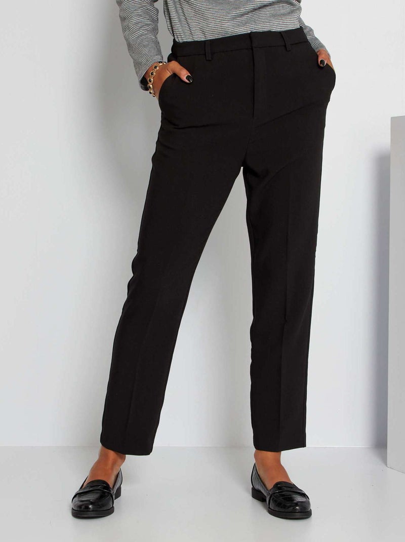 Pantalon cigarette noir - Kiabi