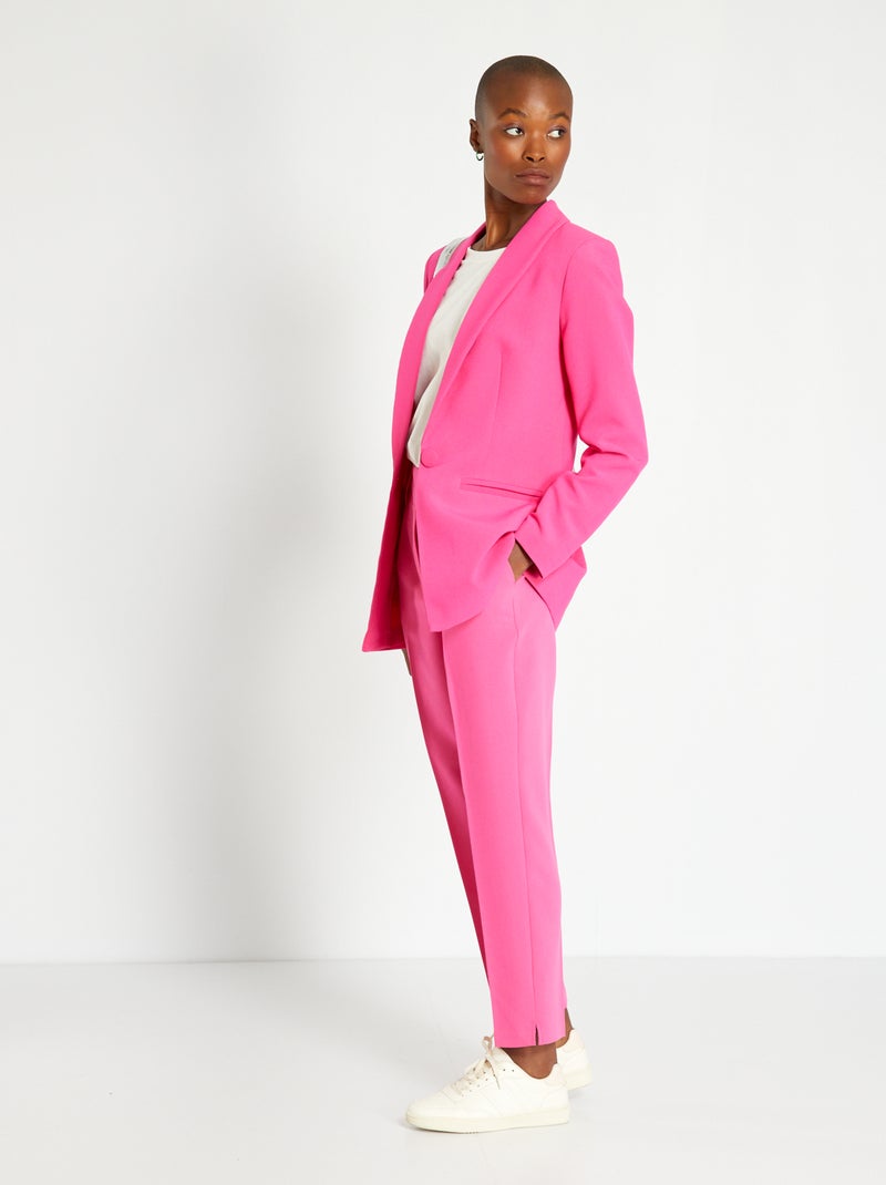 Pantalon cigarette rose indien - Kiabi