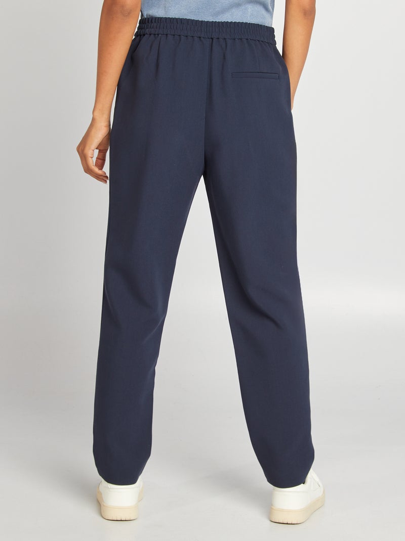 Pantalon cigarette style jogging BLEU - Kiabi