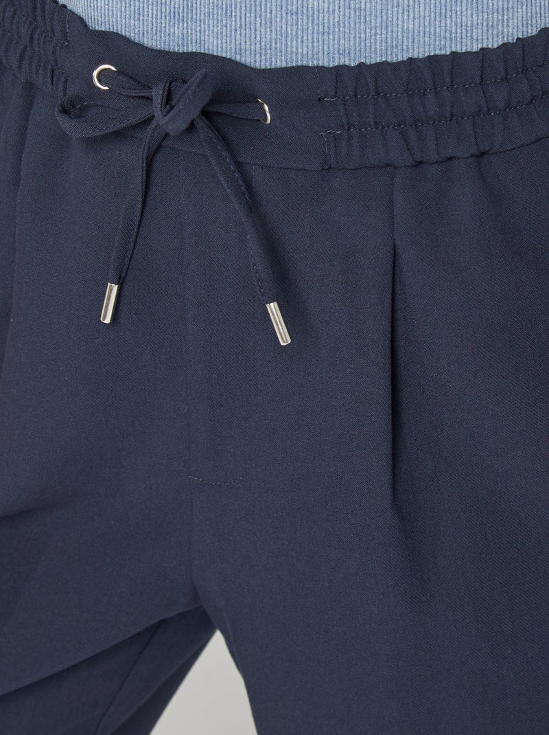 Pantalon cigarette style jogging BLEU - Kiabi