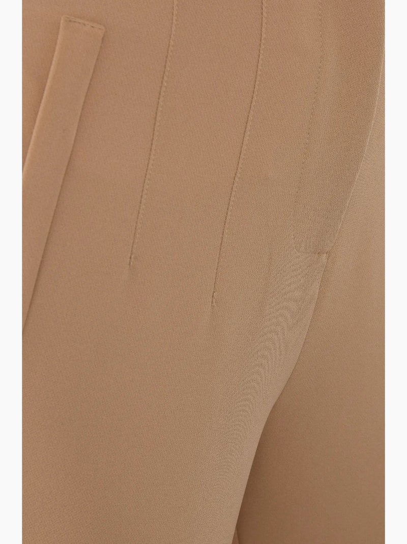 Pantalon cigarette taille haute hiccup Beige naturel - Kiabi