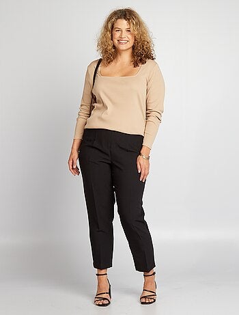 Pantalon cigarette taille haute