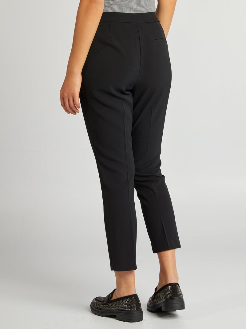 Pantalon cigarette taille standard noir - Kiabi