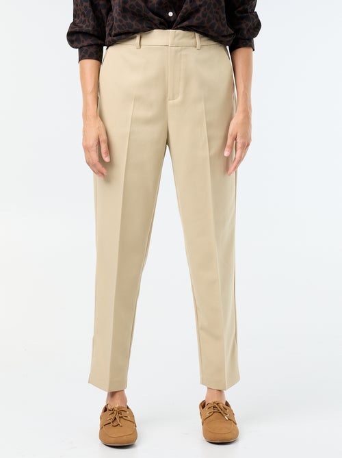 Pantalon cigarette uni avec 2 poches - Kiabi Pantalon cigarette uni avec 2 poches - Kiabi