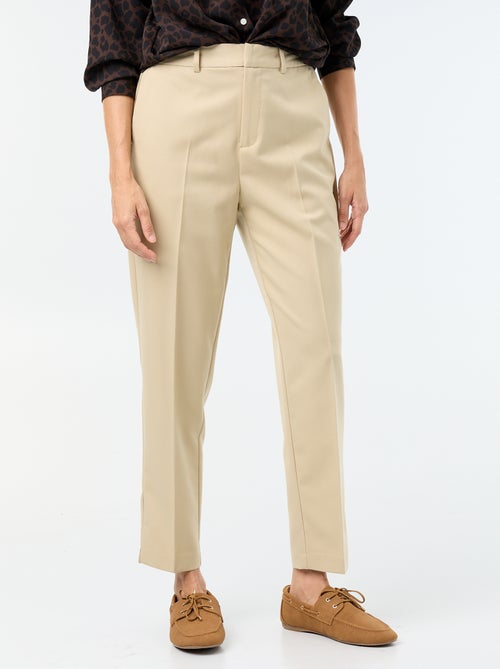 Pantalon cigarette uni avec 2 poches - Kiabi Pantalon cigarette uni avec 2 poches - Kiabi
