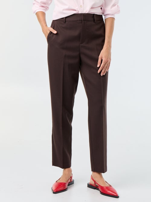 Pantalon cigarette uni avec 2 poches - Kiabi Pantalon cigarette uni avec 2 poches - Kiabi
