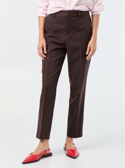 Pantalon cigarette uni avec 2 poches - Kiabi Pantalon cigarette uni avec 2 poches - Kiabi
