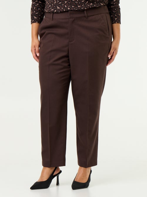 Pantalon cigarette uni - Kiabi Pantalon cigarette uni - Kiabi