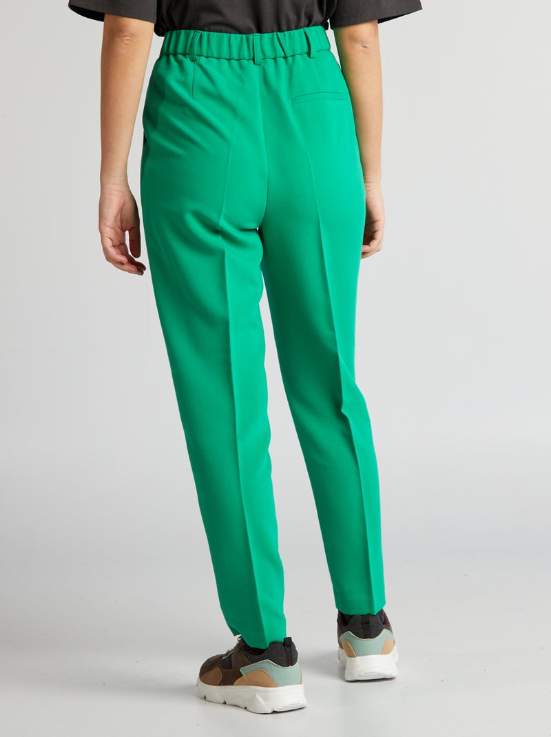 Pantalon cigarette Vert - Kiabi