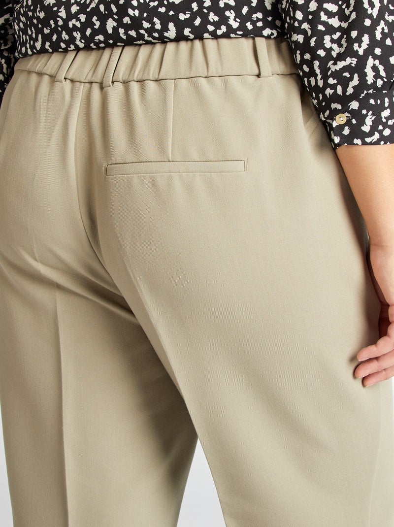 MS MODE Pantalon Pantalon de survêtement avec poches - Vert sauge/Blanc cassé/Sable - Grandes tailles - Femme - 0.00