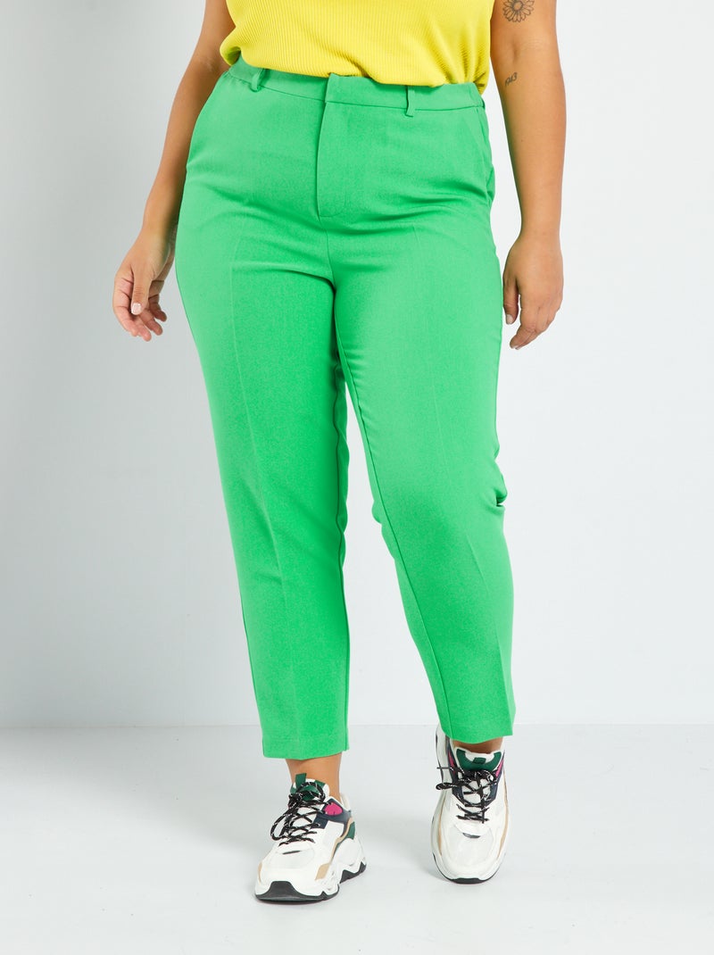 Pantalon cigarette vert - Kiabi