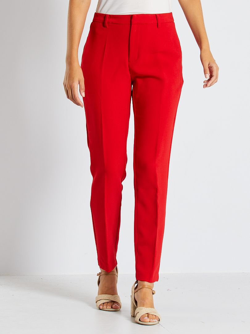 Pantalon rouge femme kiabi new arrivals