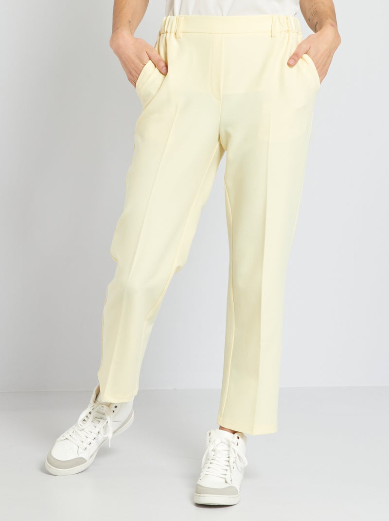 Pantalon city Jaune - Kiabi