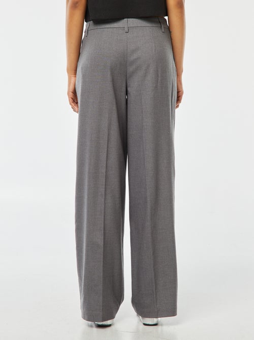 Pantalon city large à pinces - Kiabi