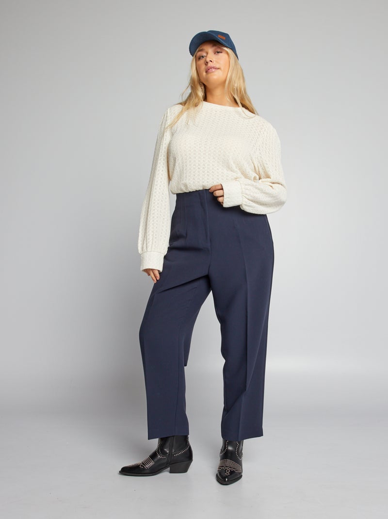 Pantalon city Marine - Kiabi