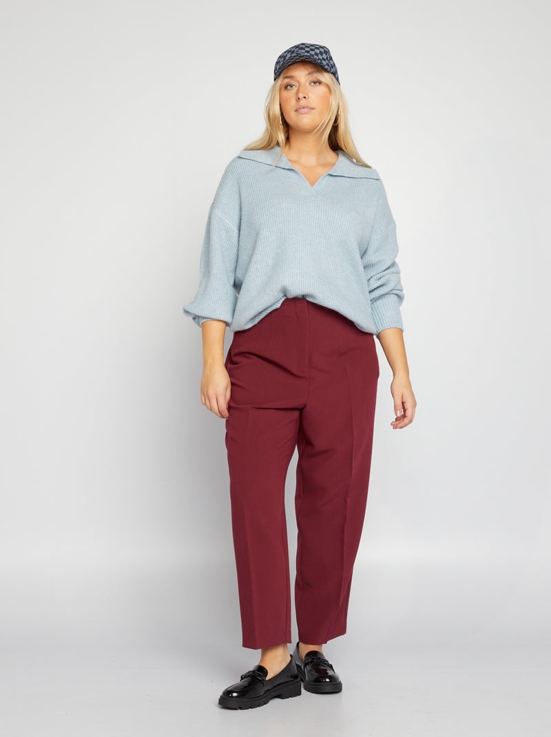 Pantalon city Rouge - Kiabi
